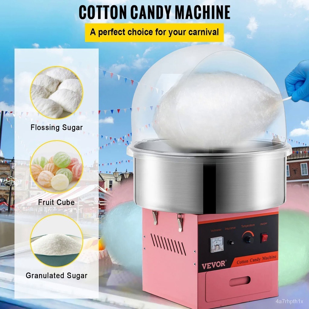 VEVOR Electric Cotton Candy Machine Commercial Sugar Candy Floss Maker ...