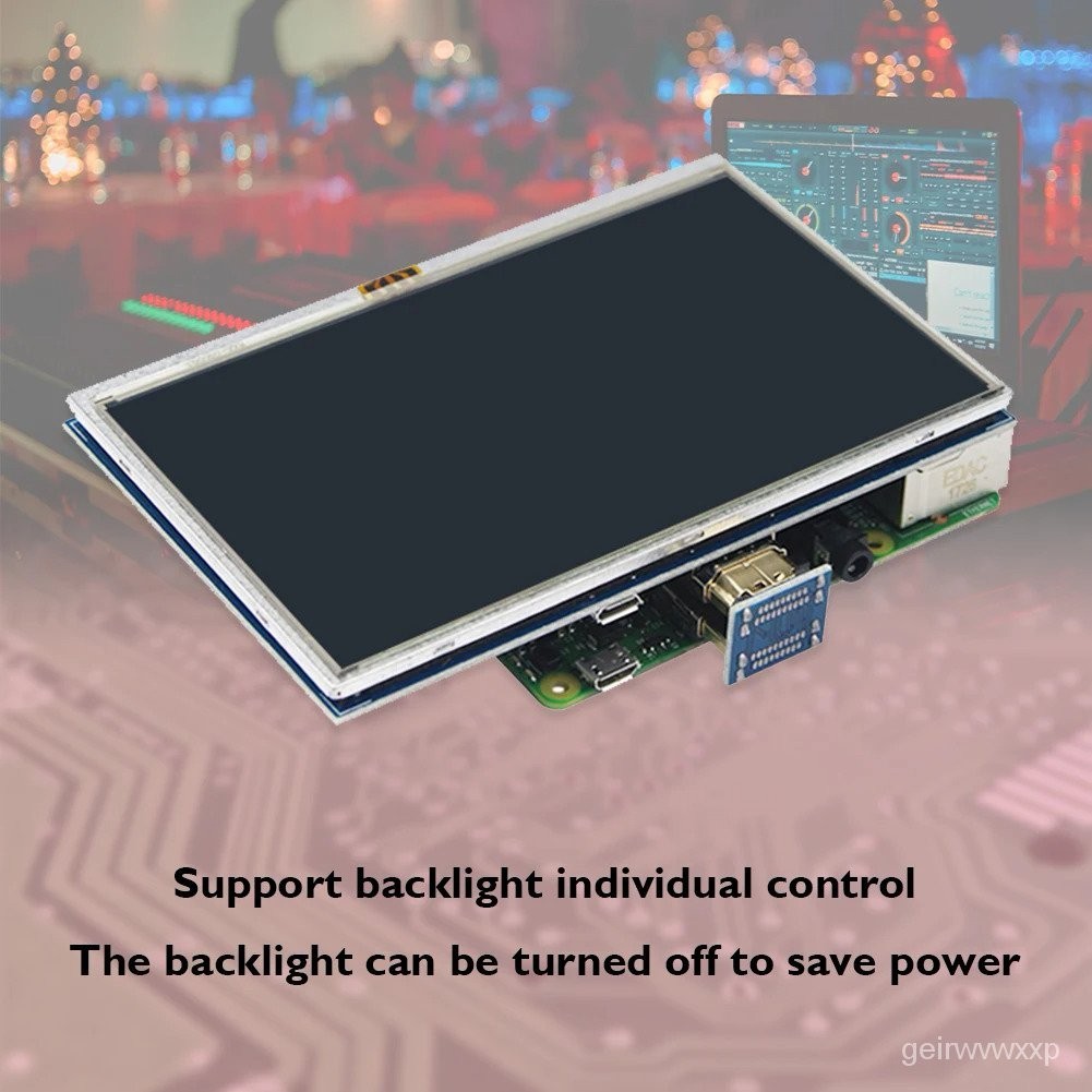 5 inch LCD Touch Screen Module for Raspberry Pi 4B/3B 800 X 480 HD