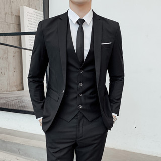 maroon burgundy Men's Korean-Style Slim Fit Color Suit Jacket Groomsman ...