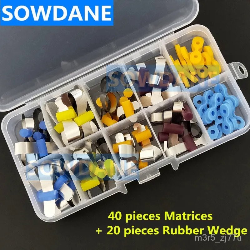 Dental Ortho Metal Matrix Matrices Band Retainerless with rubber