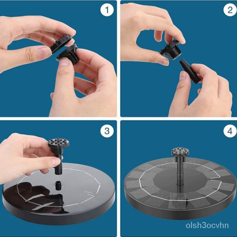 Mini Solar Bird Bath Fountain Pool Garden Decorative Fountain Pond