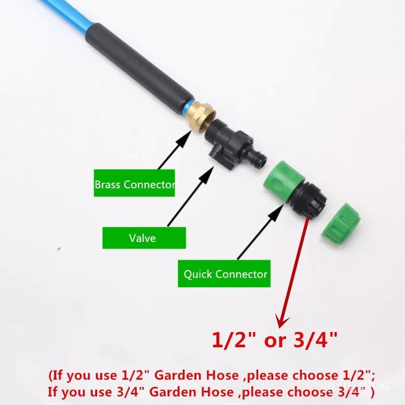 Gardening Sprinkler Nursery Watering Nozzle 60cm Long Rod Spray Gun