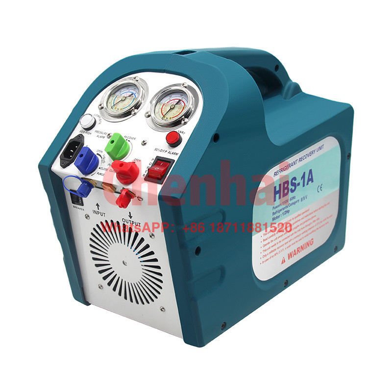 ♡Blue Aircon Gas Oil Free Compressor 1HP R134A Refrigerant Recovery