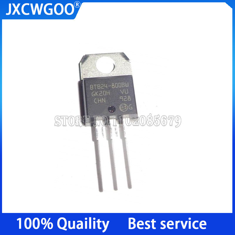 10PCS BTB24-800BWRG BTB24-800BW TO-220 MOS FET 24a/ 800V bidirectional ...