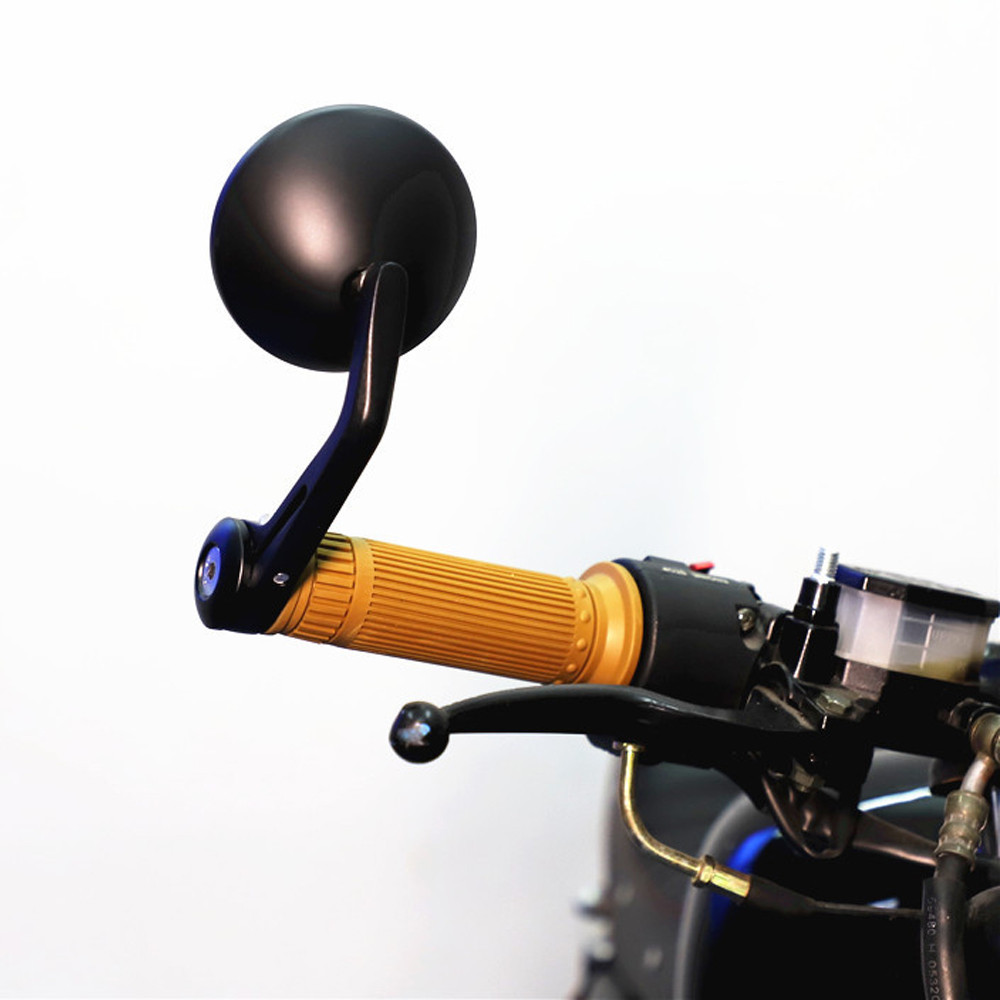 Universal Motorcycle Bar End Mirrors Retro Motorcycle Rear View Mirrors ...