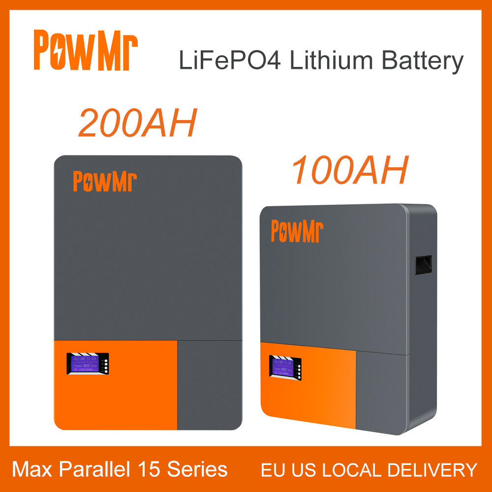 ♜PowMr PowerWall 200AH 100AH 48V LiFePO4 Lithium Battery More Than 6000 ...