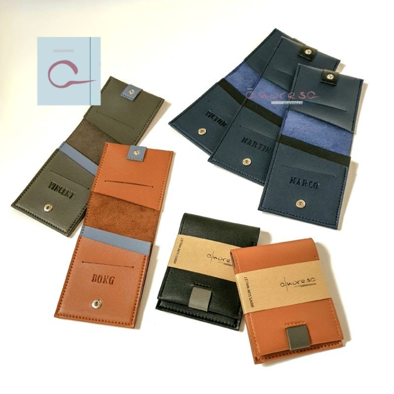 Personalized Men's Slim Wallet (letter stamp not included) | Shopee ...