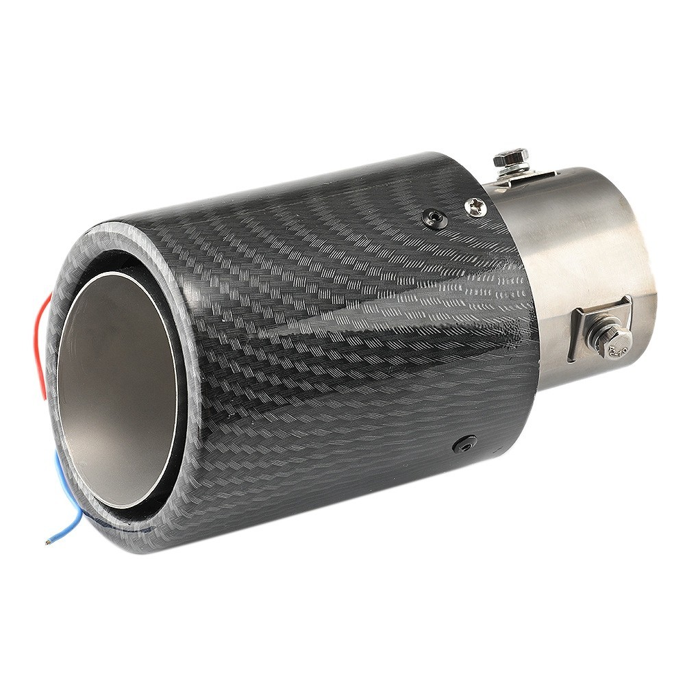 Universal Car LED Exhaust Muffler Tip Pipe Red Light Flaming Straight