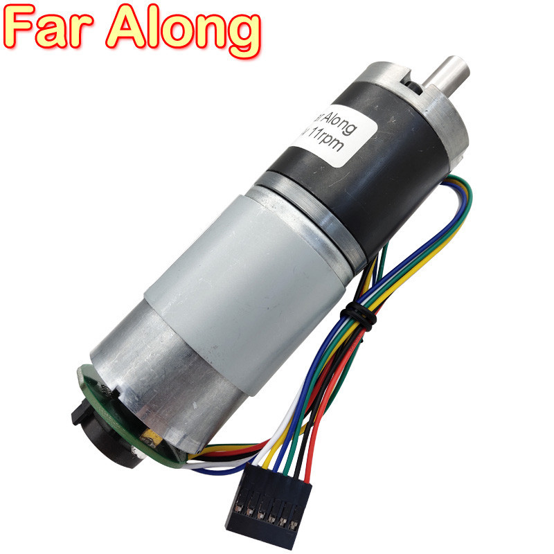DC Geared Motor With Hall Encoder 12V 24V Planetary Metal Gearbox Long ...