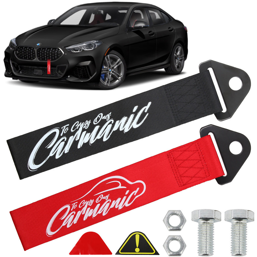 ☯Car Towing Strap Bar Racing Ropes Tow Hook For BMW E36 E39 E46 E92 E91