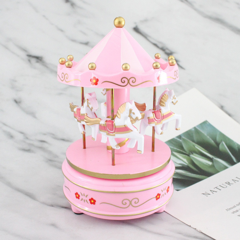 Dream Carousel Music Box Birthday Cake Decorative Decoration Ornament ...