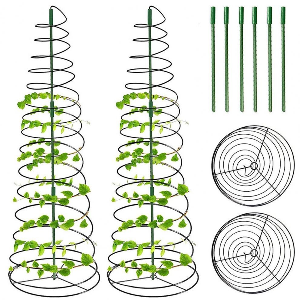 Plant Support Rack Elastic Vine Plant Brackets Metal Green Bean Trellis ...