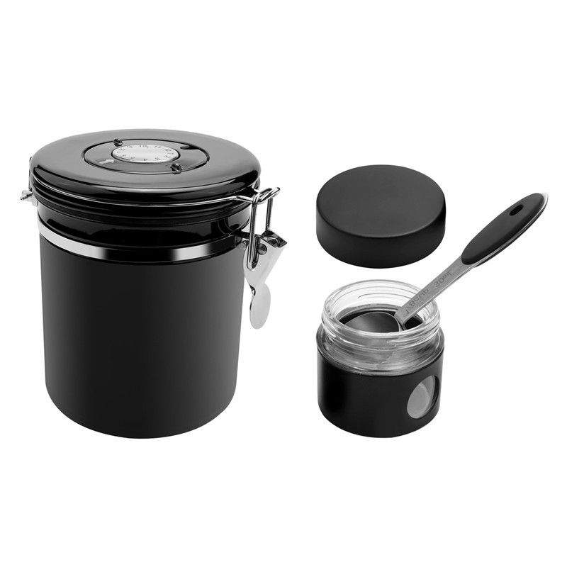 Airtight Coffee Canister,1.5L Vacuum Sealed Container With Cantilever ...