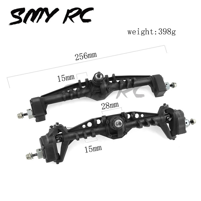 2pcs Front And Rear Plastic Currie F9 Portal Axle Complete For Axial 