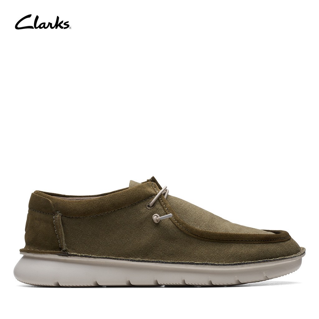 Clarks Colehill Easy Mocassini Uomo - Bianco Sporco, Tela Organica, Suola EVA, Taglia 42 EU