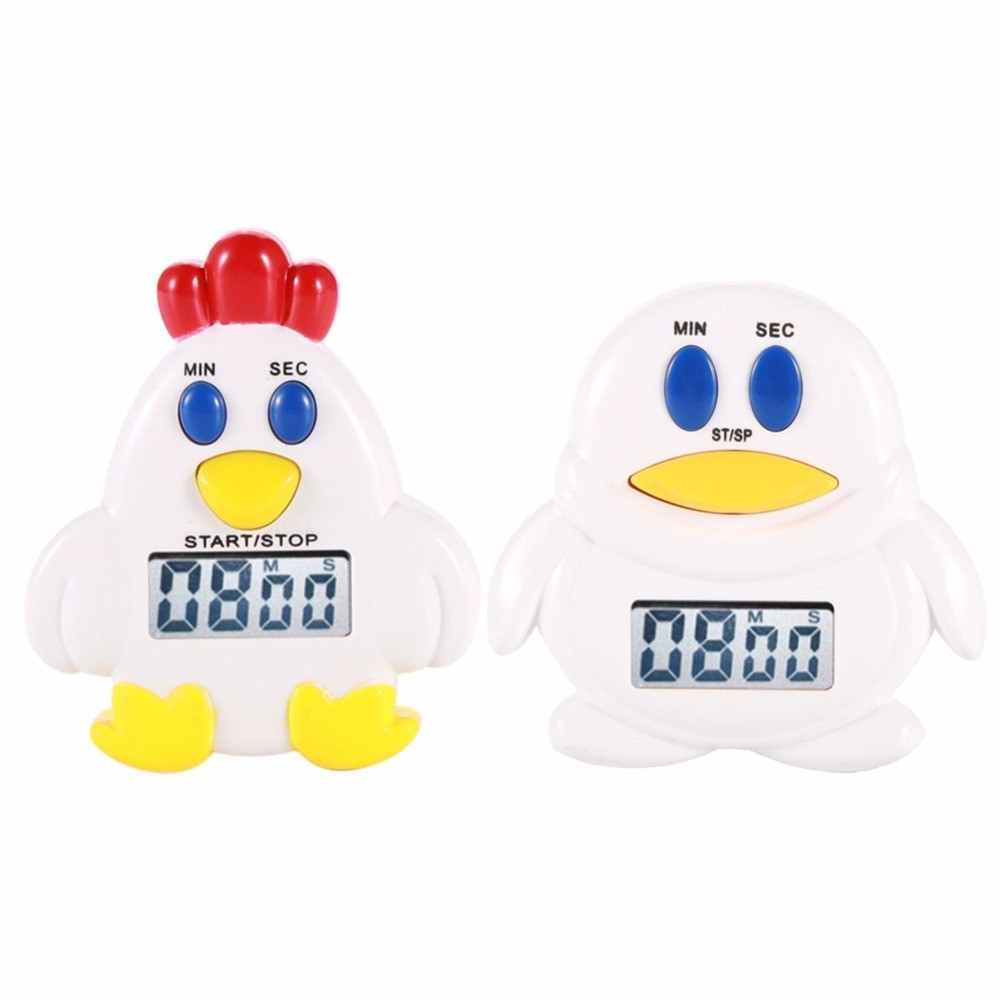 1pc 100 Minutes Cute Cartoon Chicken Kitchen Timer Electronic LCD ...