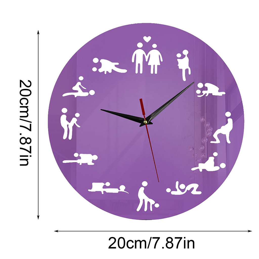 Art Wall Clock Bachelorette Game Y Diy Adult Bedroom Decorative Wall ...