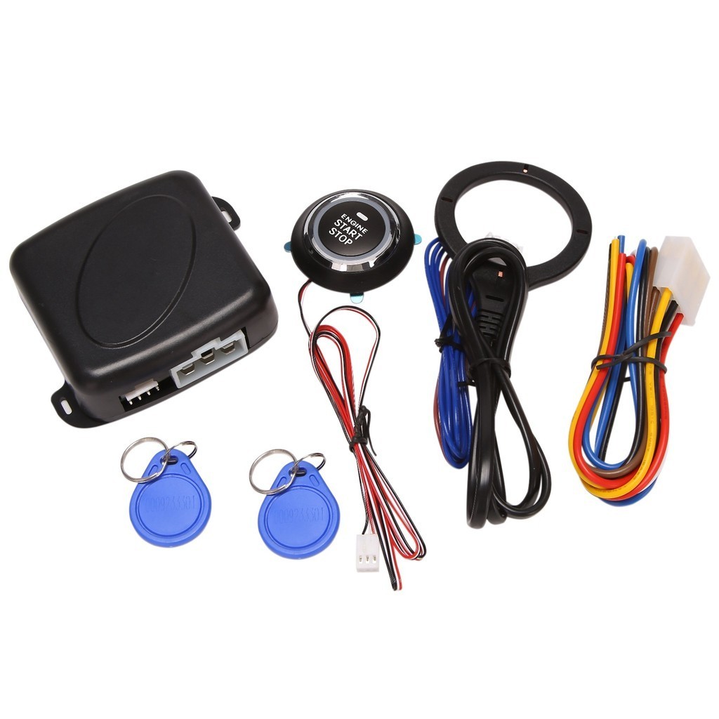 ☮Smart RFID Car Alarm System Push Engine Start Stop Button Lock