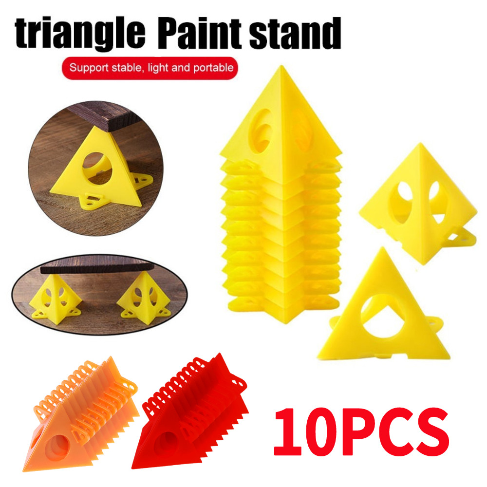 ♣Pyramid Stands Set Non-slip 10pcs Portable Triangle Paint Pad Cabinet ...