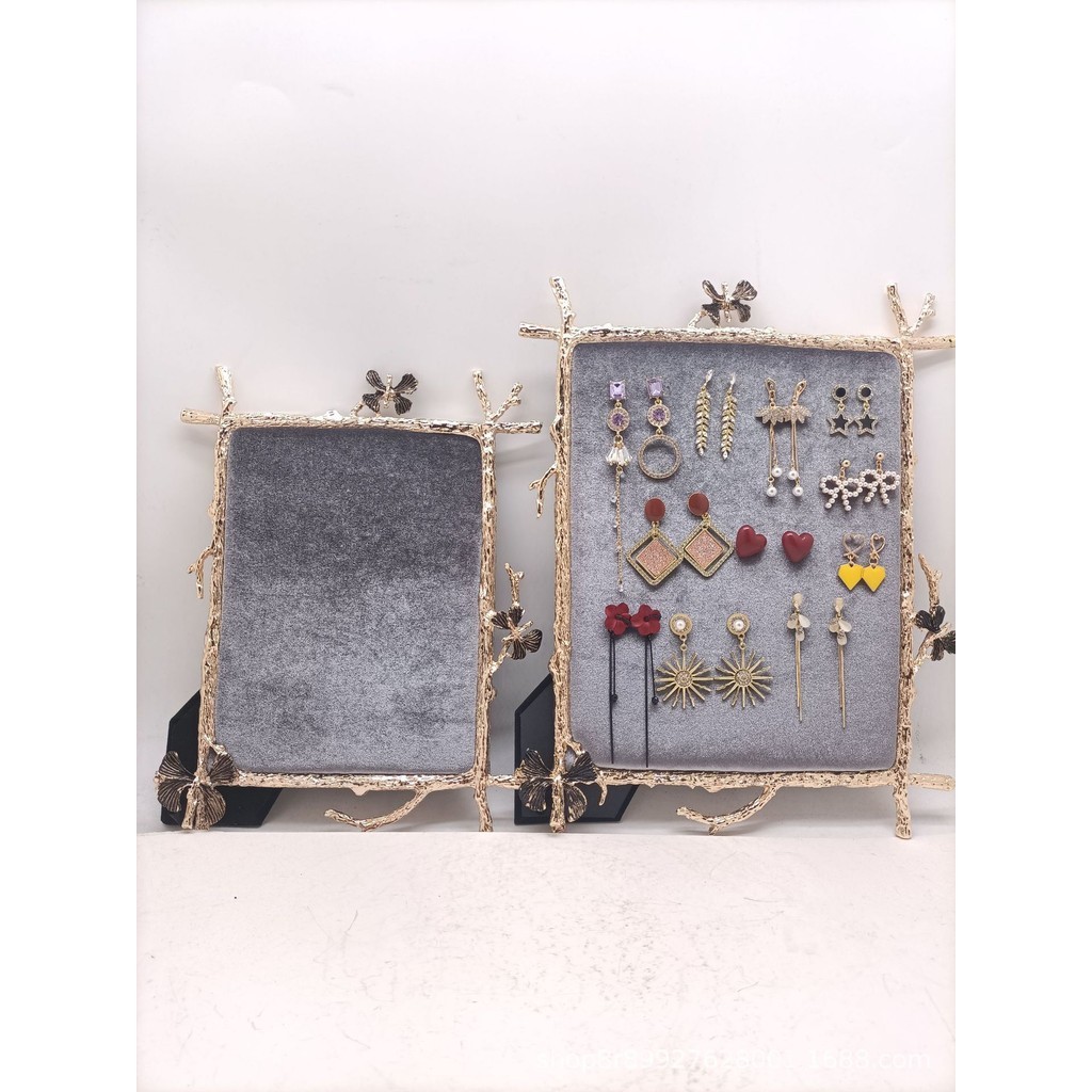 European Style Light Gold Metal Frame Jewelry Display Board, Earrings ...