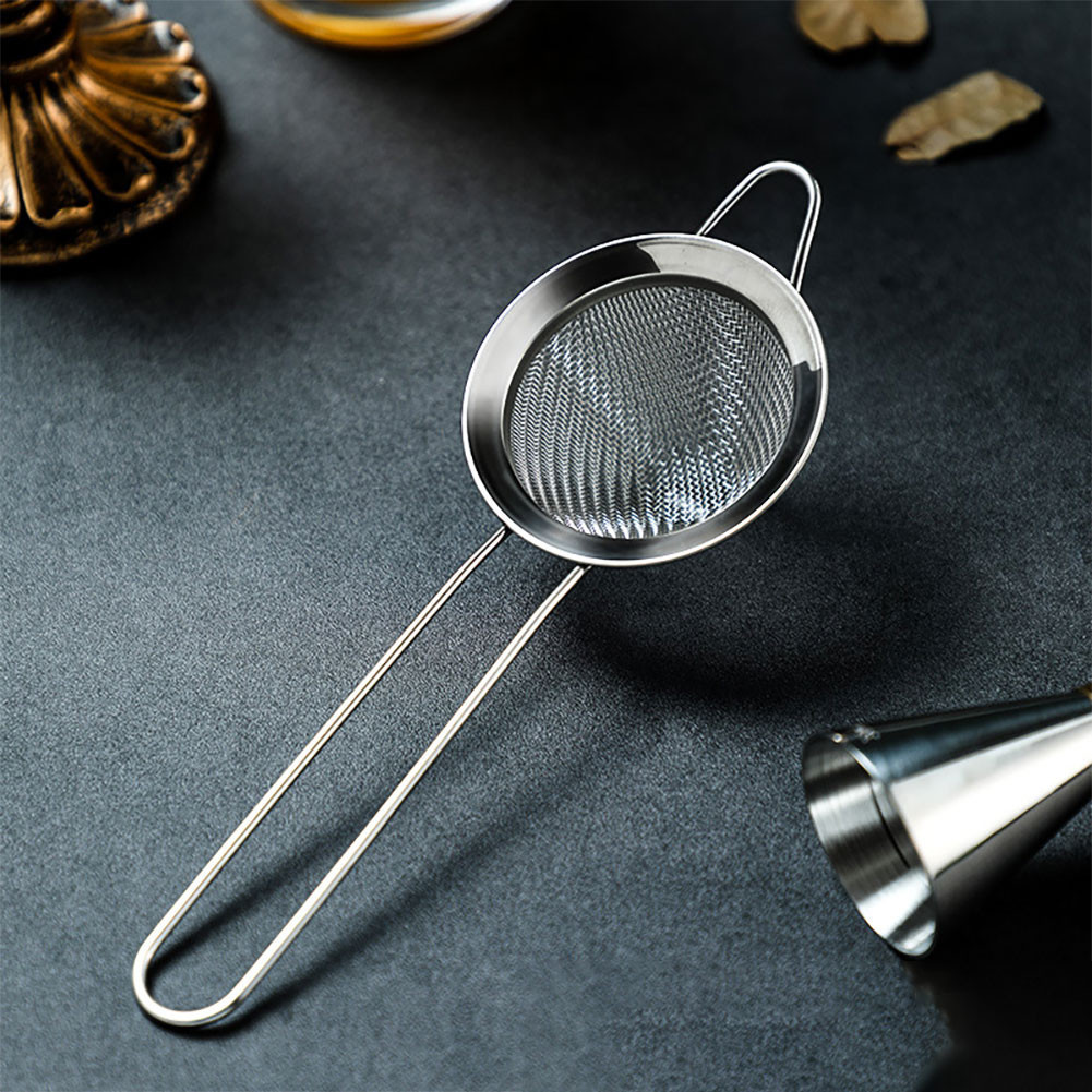 ☺1pc Stainless Steel Conical Cocktail Sieve Great For Removing Bits 