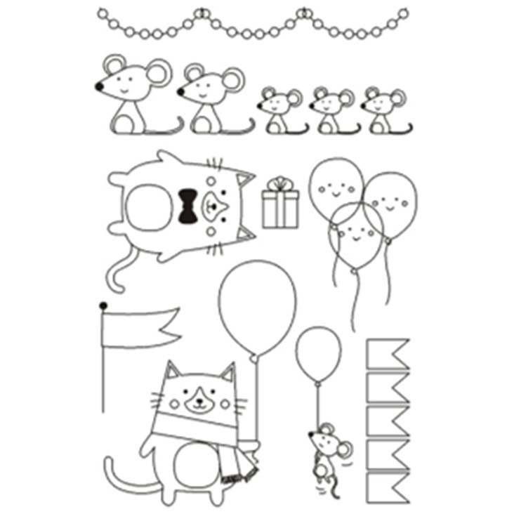 ☞CLEAR STAMPS lovely mouse DIY Scrapbook Card album paper craft silicon ...