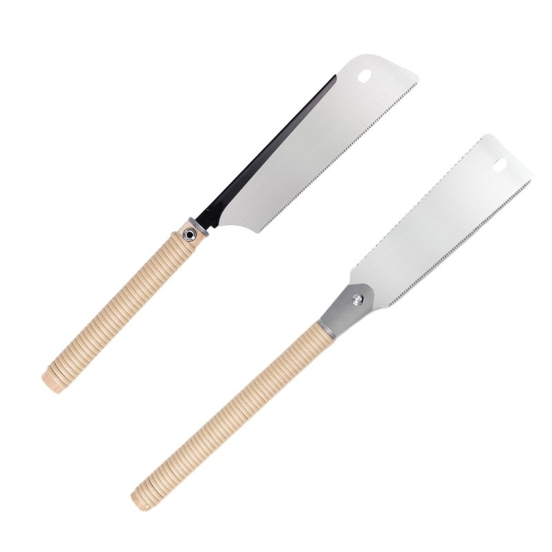 ☀SK5 Double Edged Japanese Hand Saw Wooden Handle Hand Saw Woodworking ...