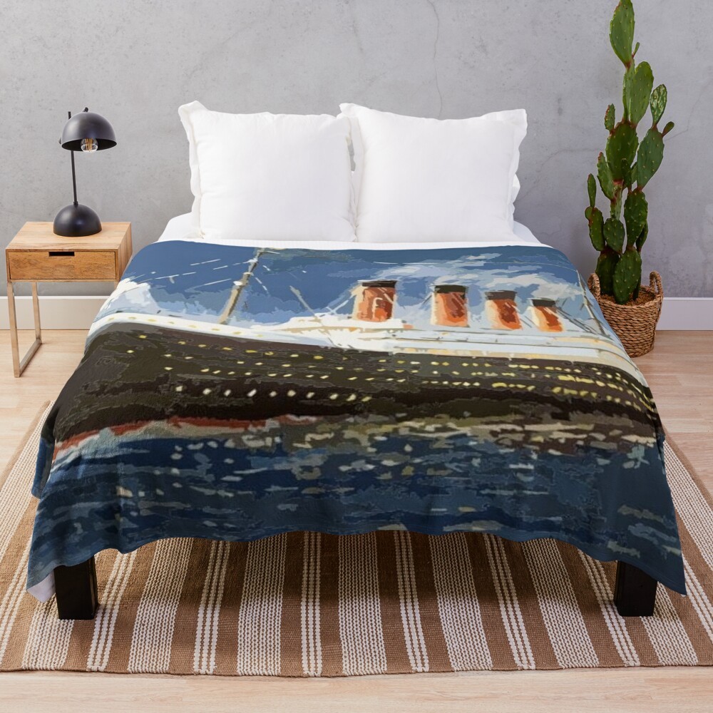 ☊The most popular ship of all times, Titanic. Throw Blanket Plaid Cute Plaid Soft Big Sofa Quilt