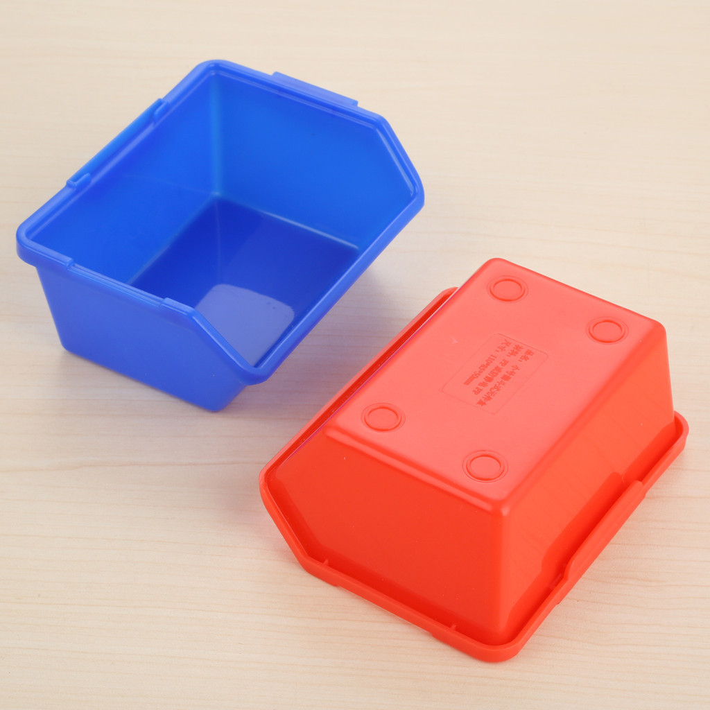 5pcs/lot Thick Plastic Box Stack Storage Bin Beveled Open Rack Hanging ...