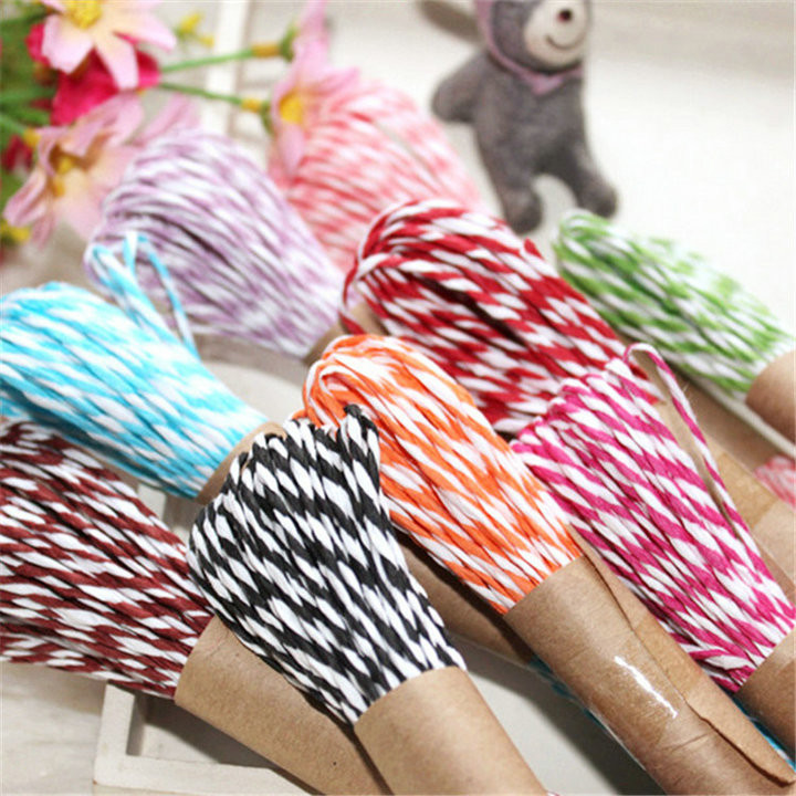 ♥12 Colors 120Meters 2mm Raffia Paper Cord Kids Handmade Thread DIY ...