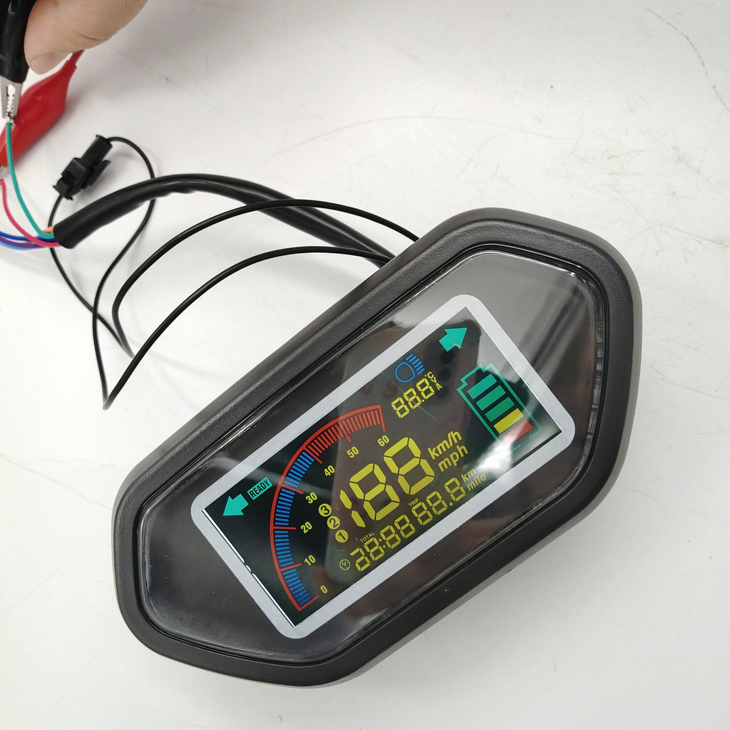 ♣LCD Display 48v60v72v With Mile/h Speed+Battery Level Indicator ...