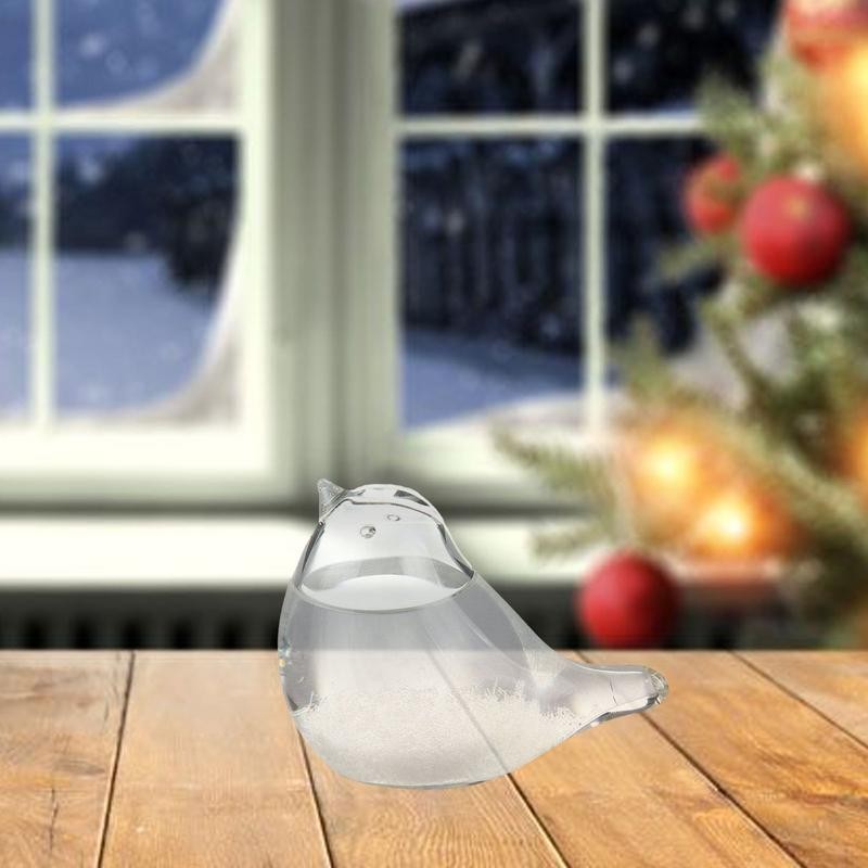 Storm Glass Weather Station Craft Bird Shape Barometer Bottles Table ...