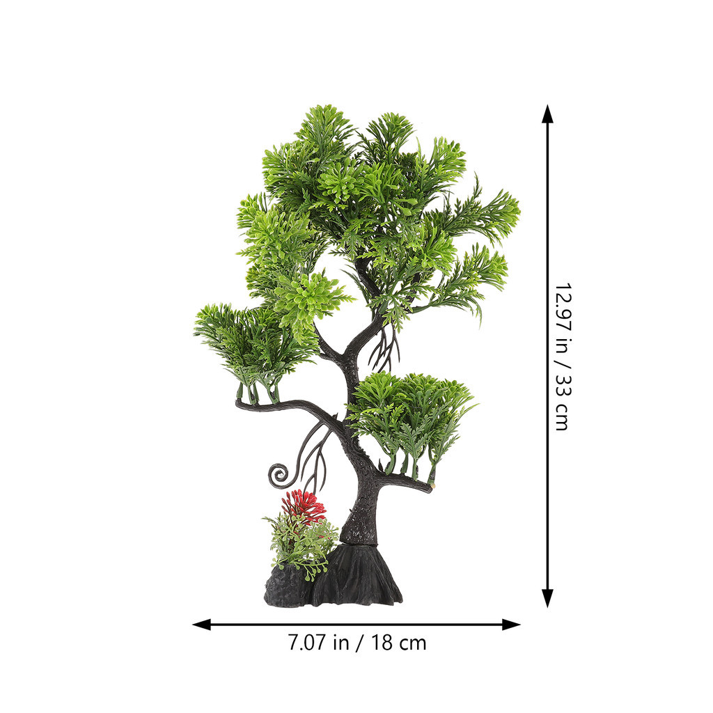 Simulated Big Tree Fish Tank Decor Fake Aquarium Artificial for Model ...