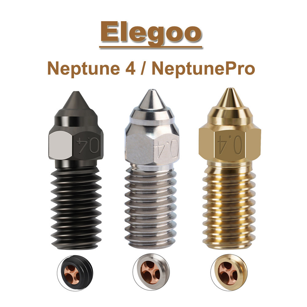 ☹Elegoo Neptune 4/Pro CHT Nozzle Copper Clone Nozzle Brass Hardened ...