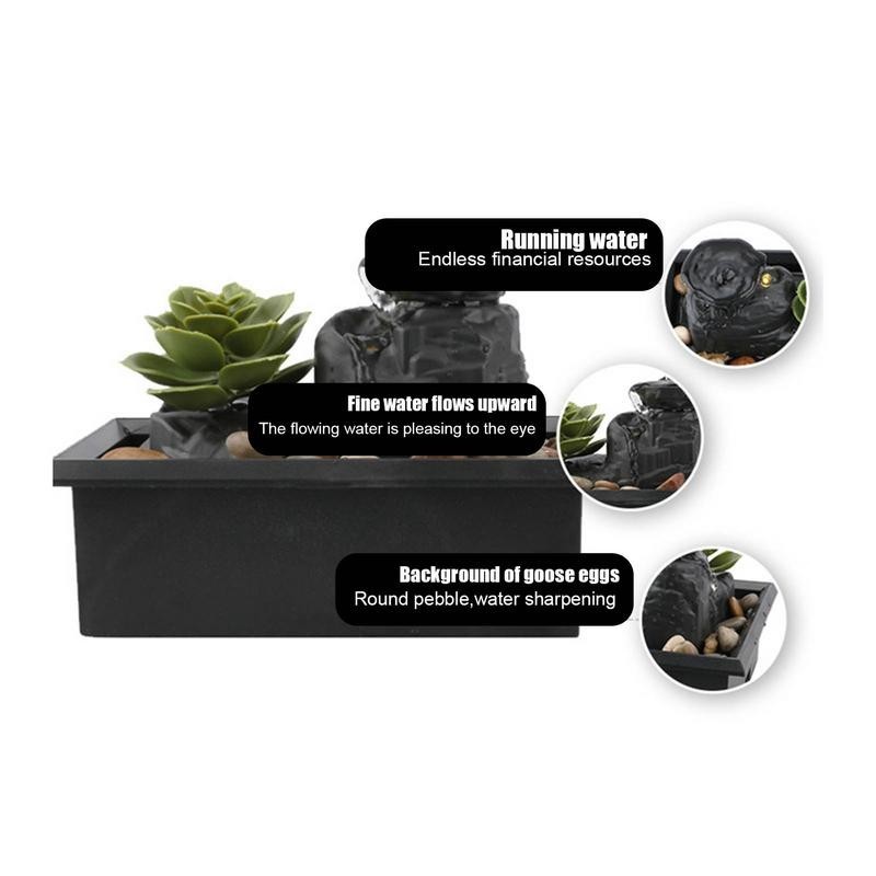 Tabletop Fountain Home Decor Water Fountain Portable Tabletop Waterfall ...