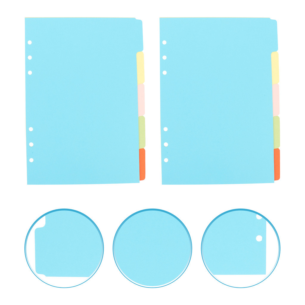 Planner Accessories Paper Index Divider Holes Binder Planner Notebook ...