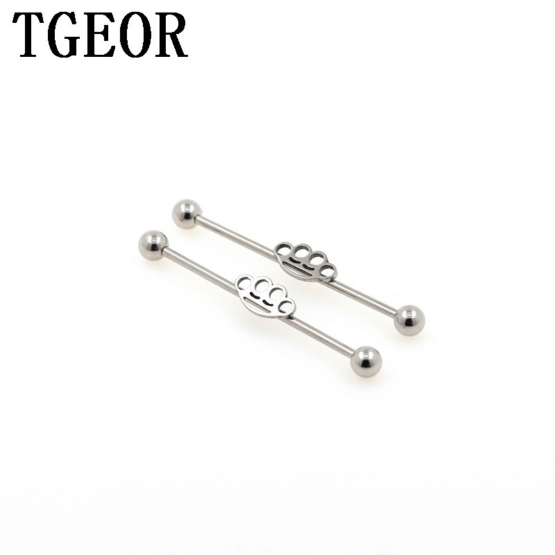 wholesale scaffold barbells 20pcs surgical Stainless Steel with Brass