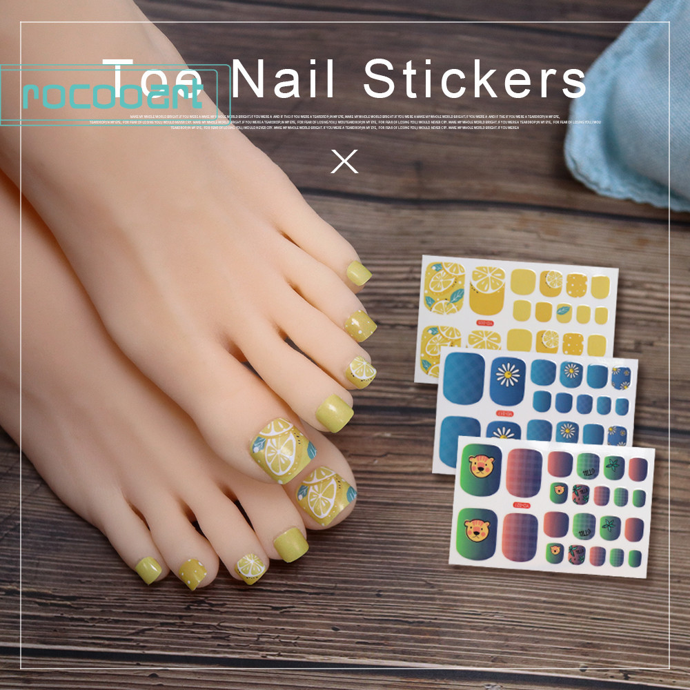 22tips Korea Toe Nail Sticker Wraps Adhesive Decals Toenail Polish ...