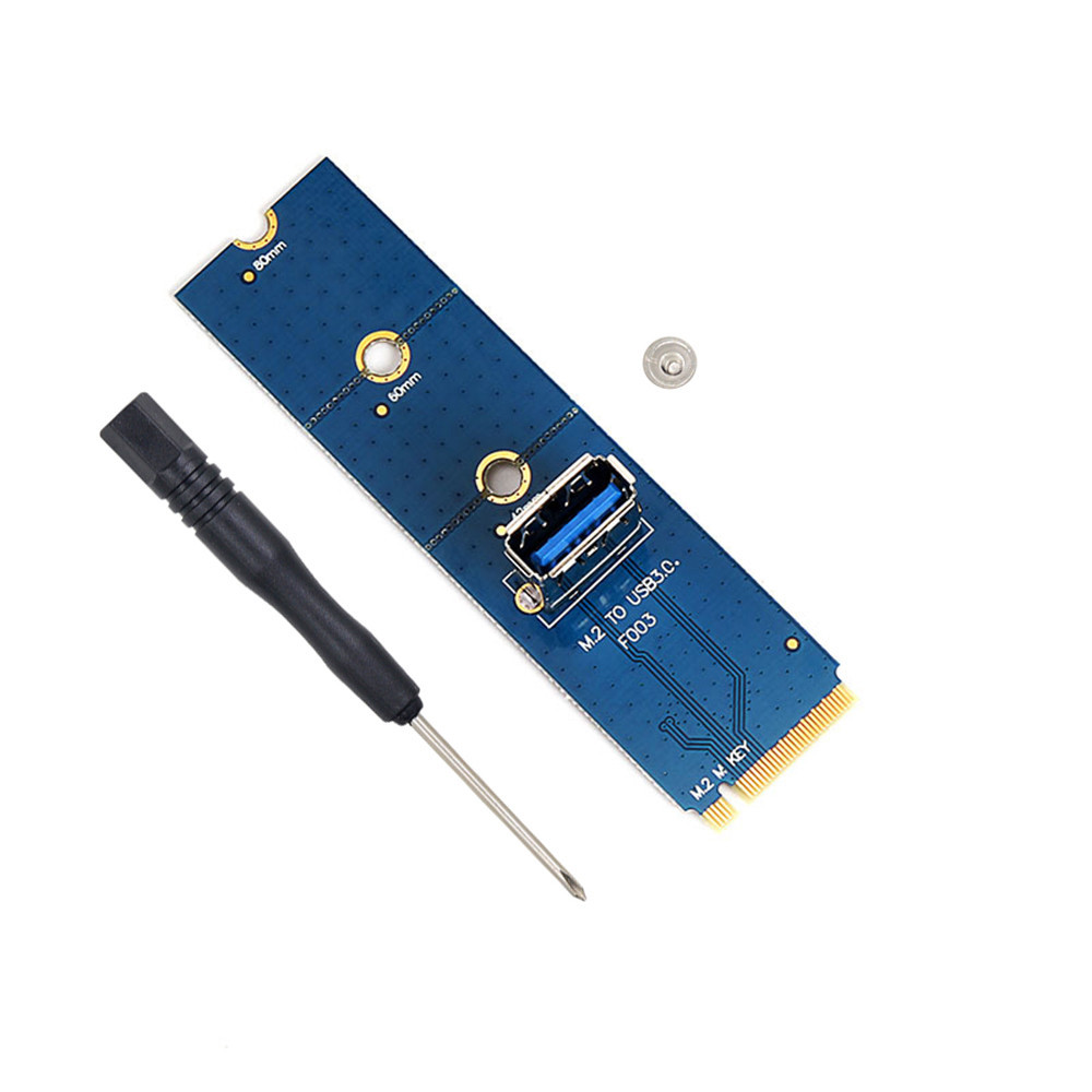☠NGFF M.2 to USB 3.0 PCI-E Riser Card M2 M Key Motherboard to USB3.0 ...
