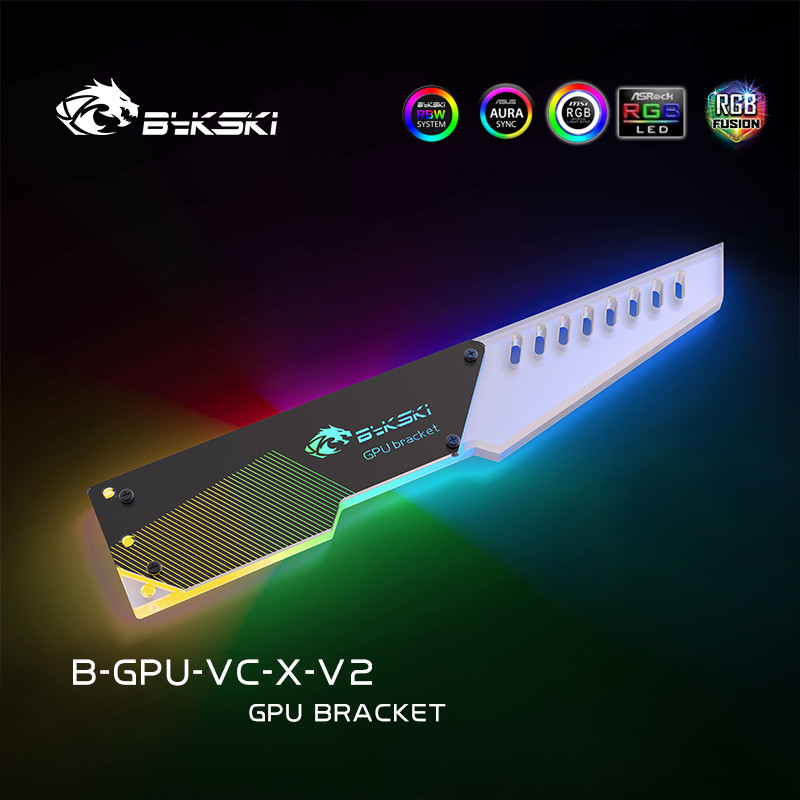 ☟Bykski B-GPU-VC-V2,Acrylic GPU Suppor,RGB Graphics Card Bracket Jack ...