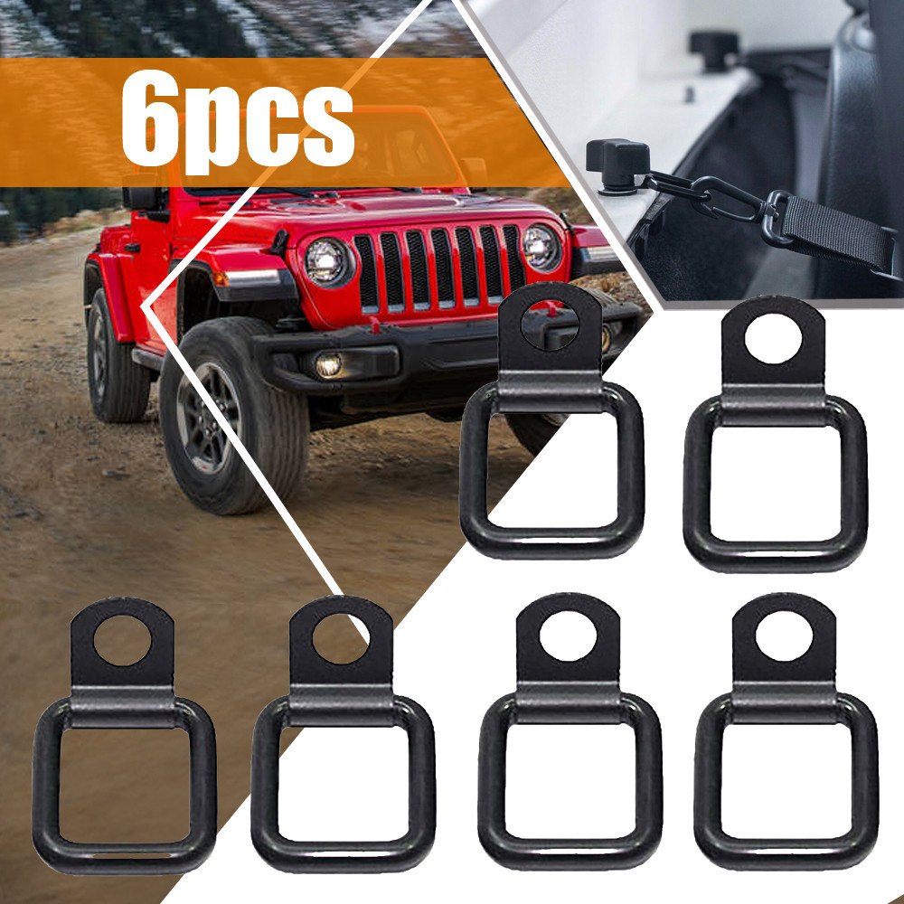 MOEBULB Tie-Down D-ings 8pcs/Set Black Compatible Fo Jeep