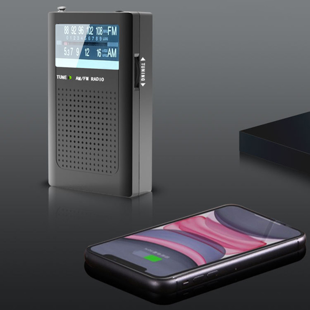 ☆Pocket Radios Protable Mini FM/AM Digital Tuning Radio Receiver Dual ...