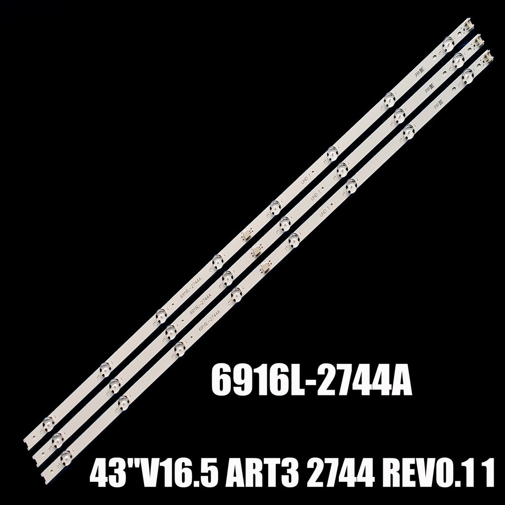 Kit Strisce LED Per TV LG 43UH610A 43UH603V 43UH630V E Modelli Compatibili, 3 Pezzi Per Set, Tensione 3V