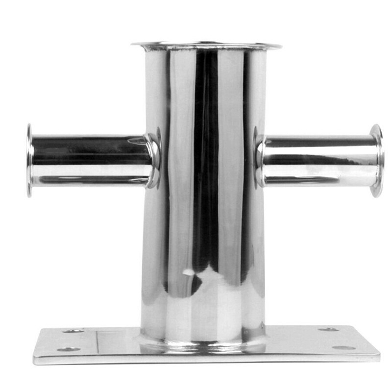 Boat Bollard - Stainless Steel Single Cross Mooring Cleat, 316 Marine Grade, 120x90mm, For Yacht & Boat Mooring - View #2