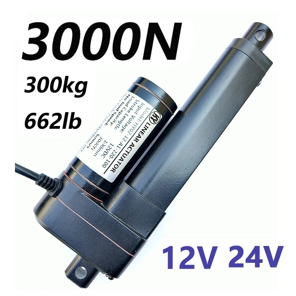 DC 12V 24V 3000N Electric Linear Actuator Linear Motor Moving Distance ...