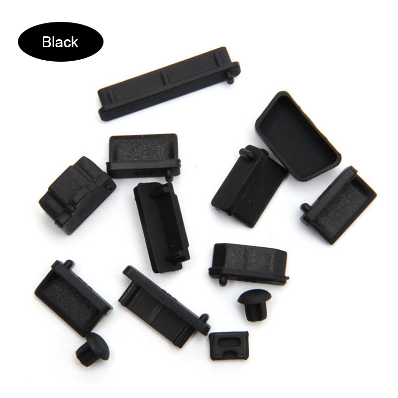 ☊13pcs Laptop Earphone Ports Anti-dust Plugs Proof Cap Cover Stopper ...