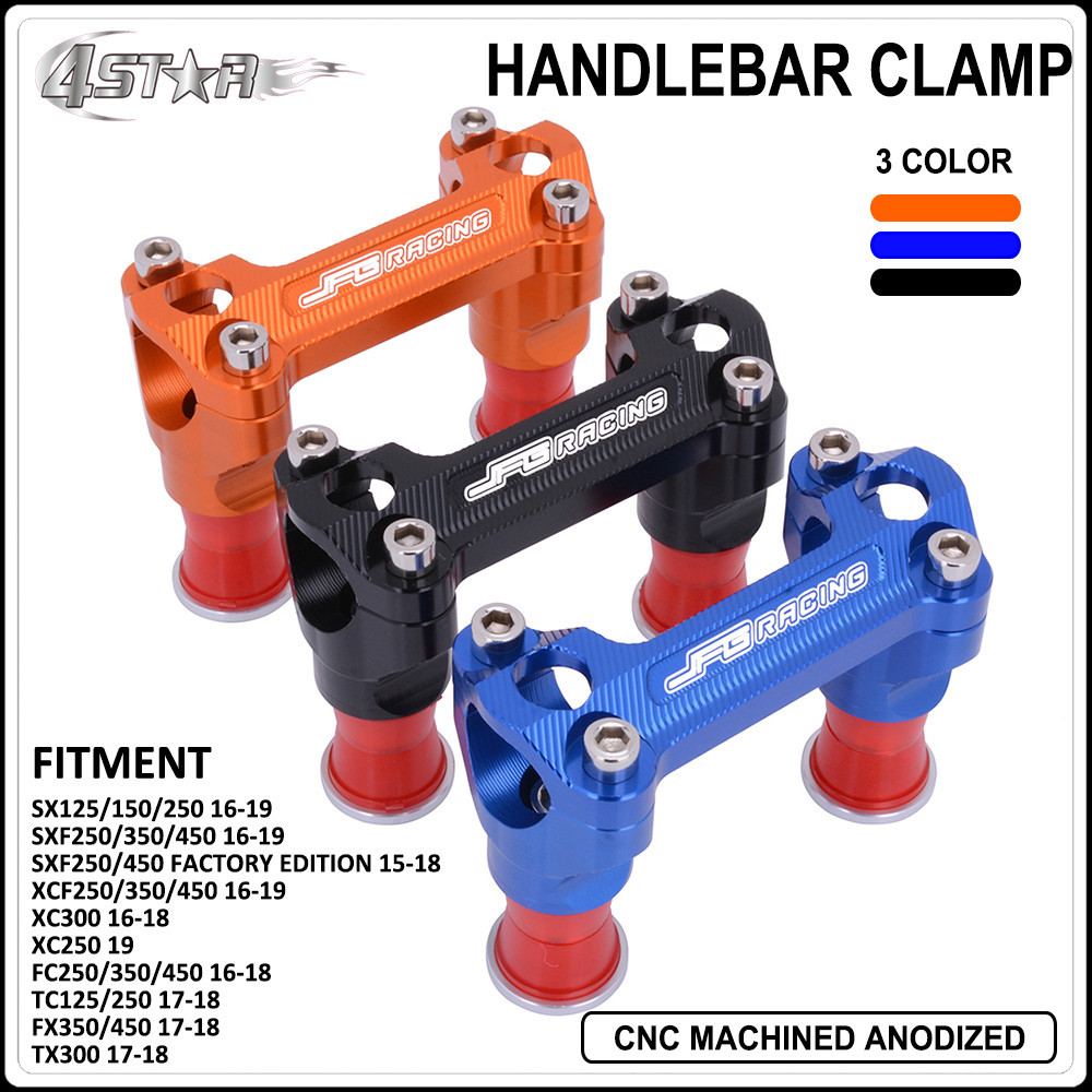 ☢Motorbike New CNC Aluminum Handlebar Riser Mount Clamp For KTM SX SXF ...