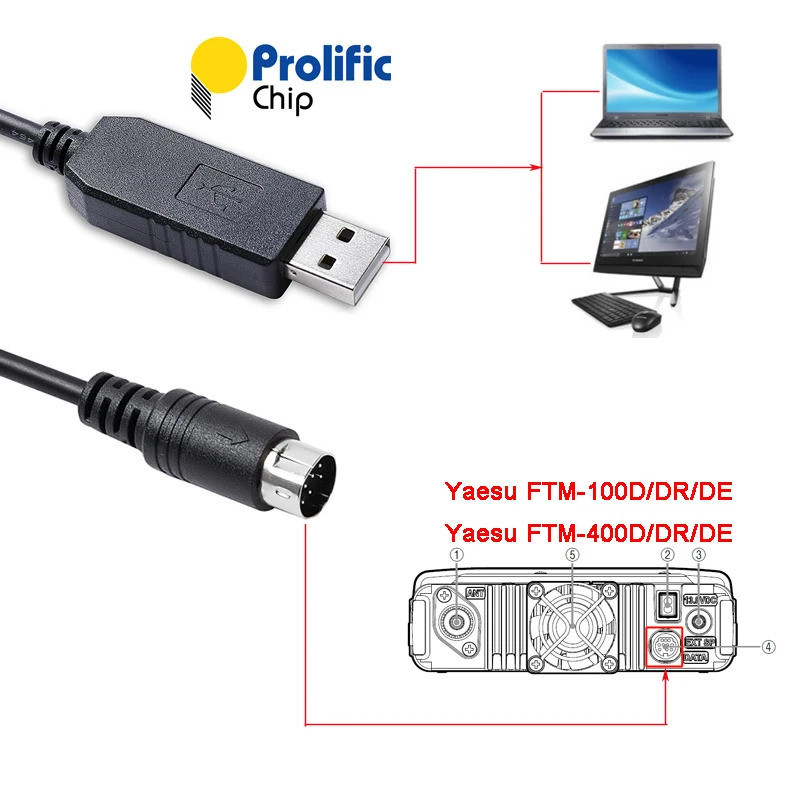 SCU-20 USB Programming Data Cable For Yaesu FTM-500D 510 FTM-6000R - View #2