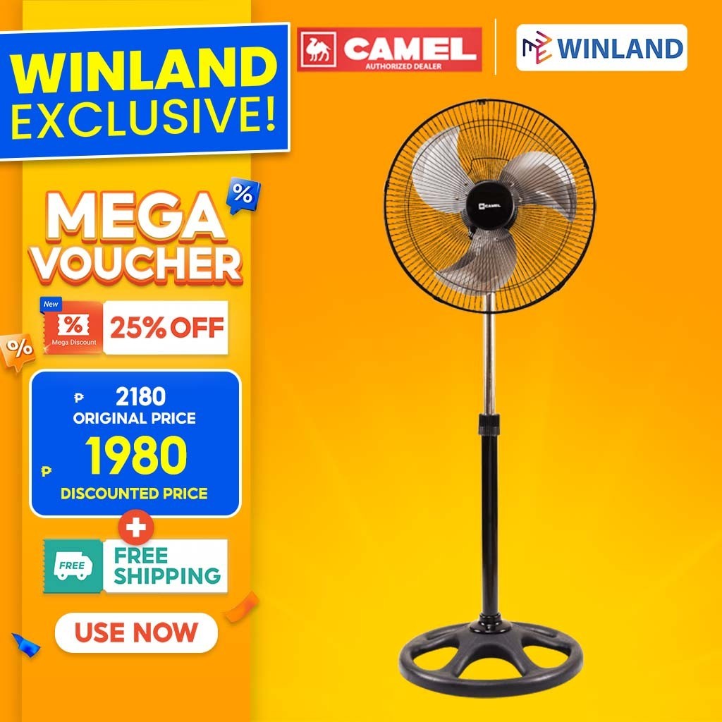 Camel Appliances by Winland 18 Inches 65W Industrial Stand Fan Electric