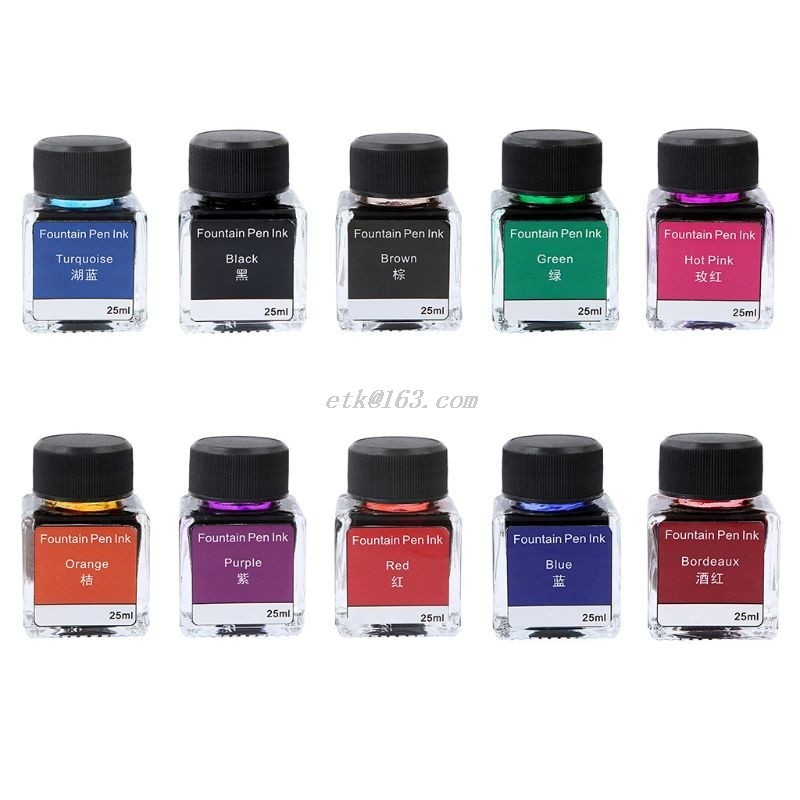 Colorful Non-carbon Ink for Dip Fountain Pen Calligraphy Writing ...
